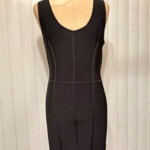 BCBG Black Bodycon Dress – Size Large  Fitted & Elegant, Preowned